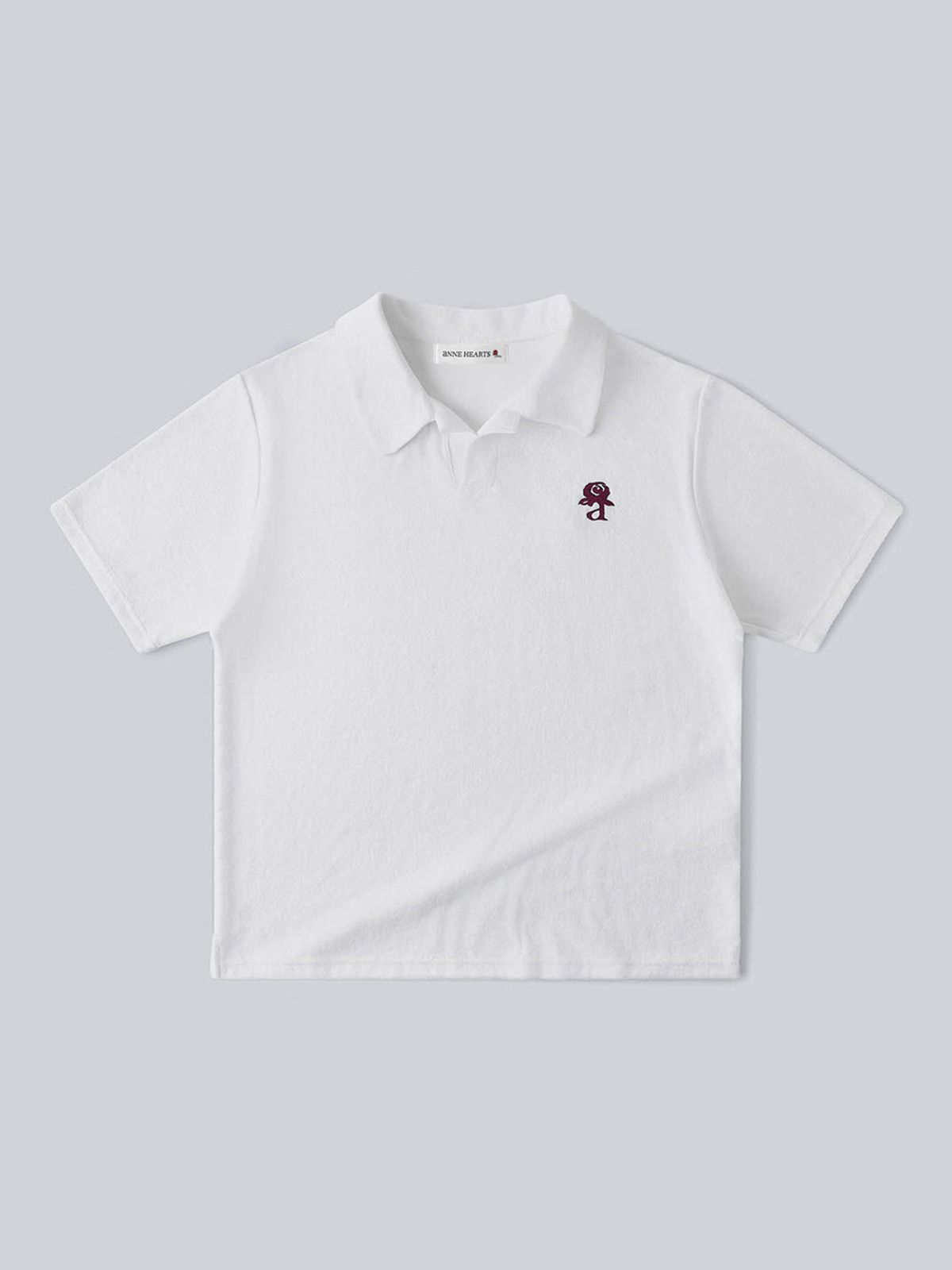 앤하츠(ANNEHEARTS) Relaxed Collar Terry Tee_WHITE