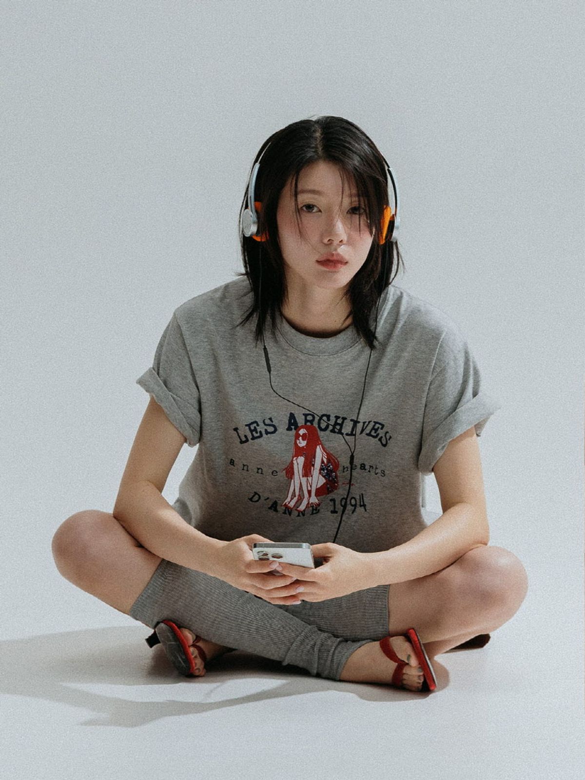 앤하츠(ANNEHEARTS) 1994 Girl Archive Graphic Tee_MELANGE