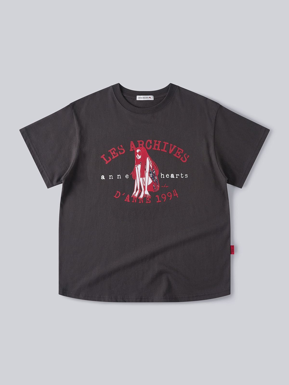 앤하츠(ANNEHEARTS) 1994 Girl Archive Graphic Tee_CHARCOAL