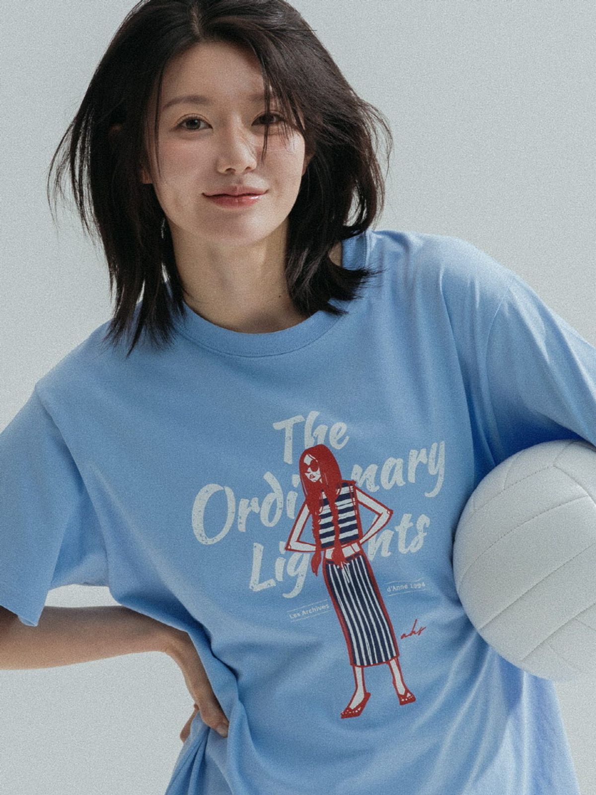 앤하츠(ANNEHEARTS) Ordinary Girl Tee_SKYBLUE