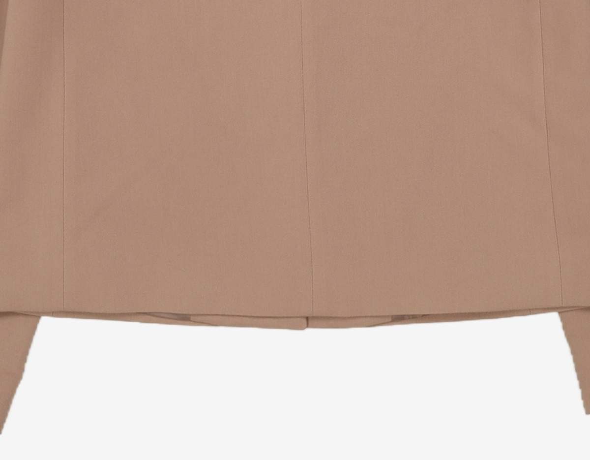 미쏘(MIXXO) 라운드넥 일자핏 싱글 숏자켓 MIWJKBT11B S