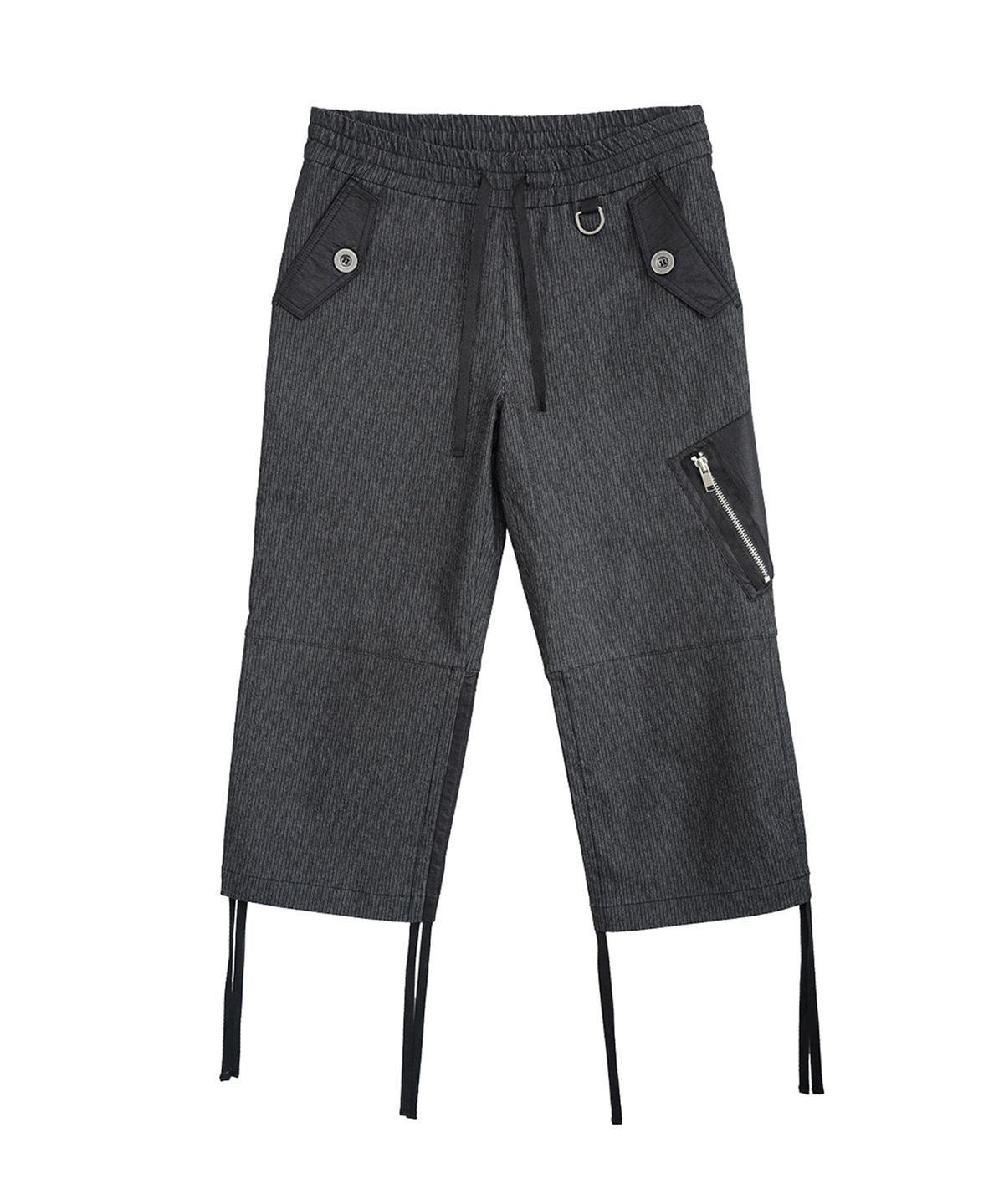 솜속(SOMSOC) DAZE MIXED DENIM CAPRI PANTS_BLACK
