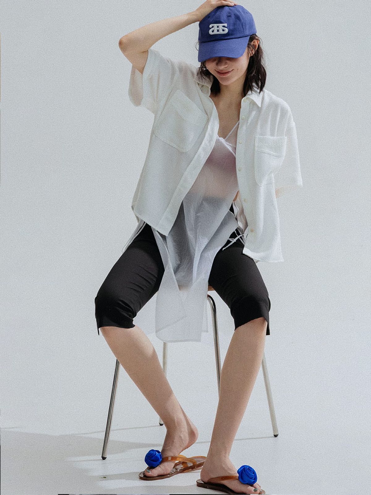 앤하츠(ANNEHEARTS) Soft Embroidery Cotton Shirt_IVORY