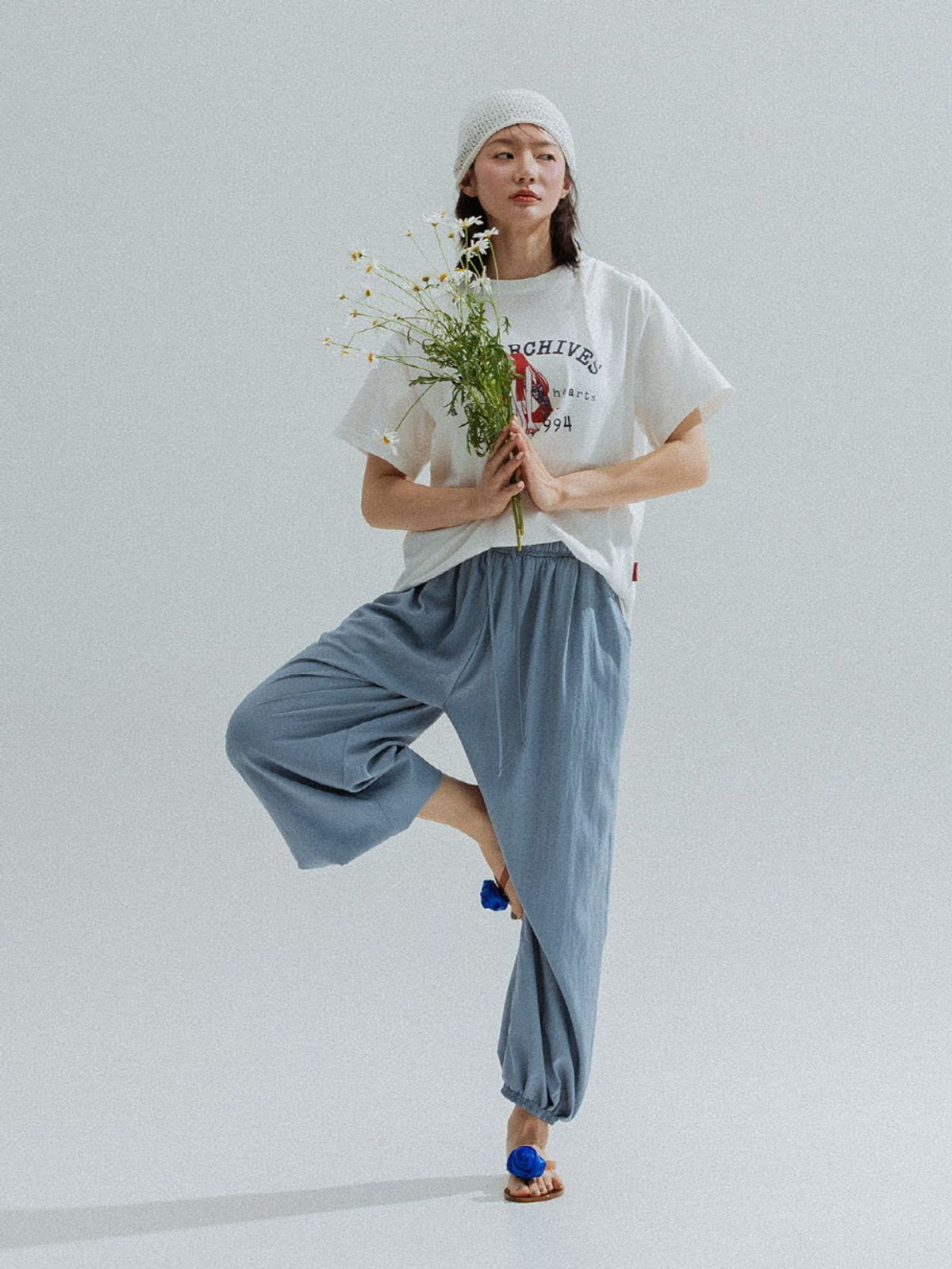 앤하츠(ANNEHEARTS) Fluid Lounge Pants_BLUE