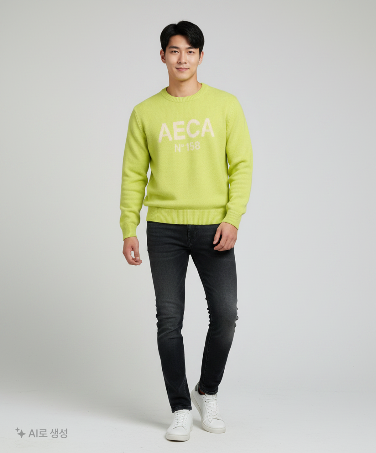 에이카화이트(AECA) AECA BIG LOGO WOOL KNIT [7color] S