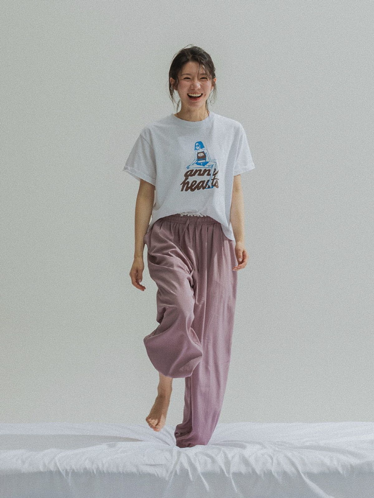 앤하츠(ANNEHEARTS) Fluid Lounge Pants_PURPLE