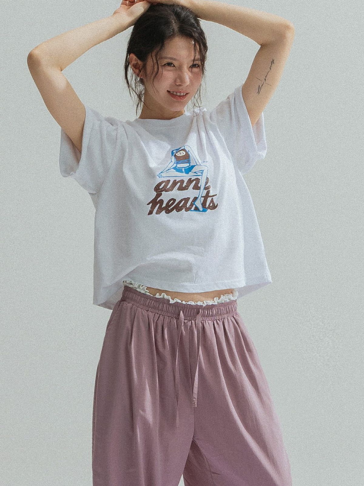 앤하츠(ANNEHEARTS) Fluid Lounge Pants_PURPLE