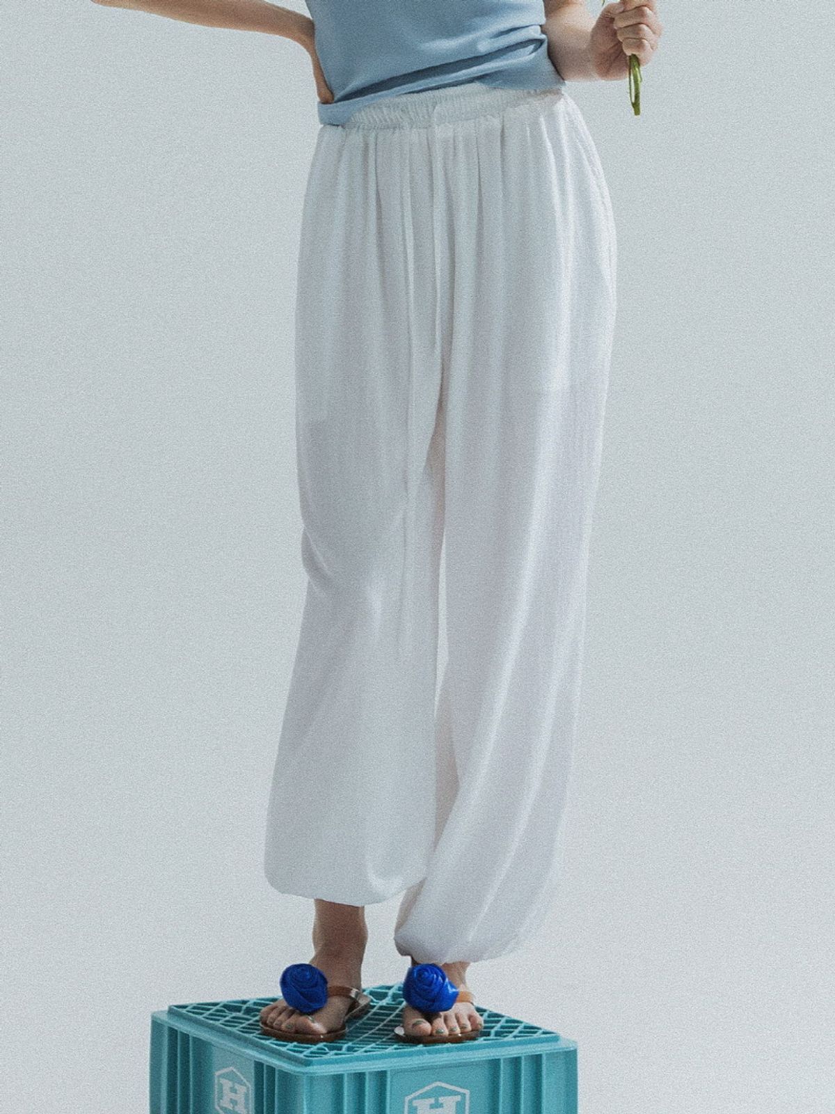 앤하츠(ANNEHEARTS) Fluid Lounge Pants_IVORY