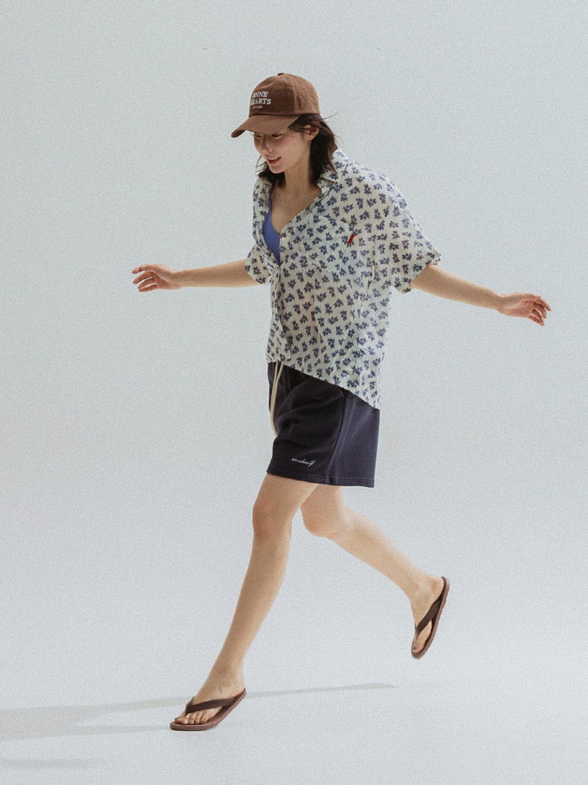 앤하츠(ANNEHEARTS) French Terry Shorts_NAVY