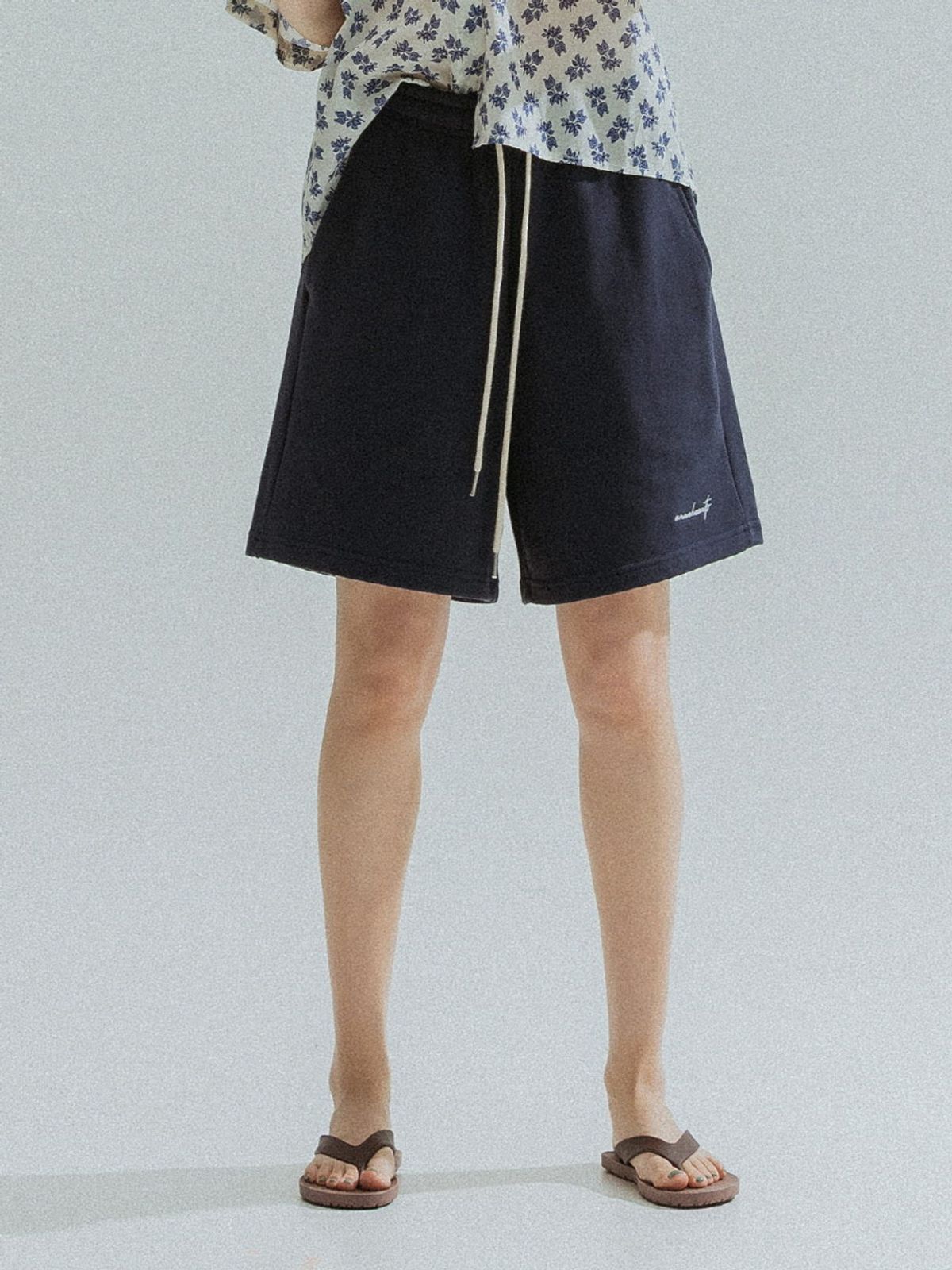 앤하츠(ANNEHEARTS) French Terry Shorts_NAVY
