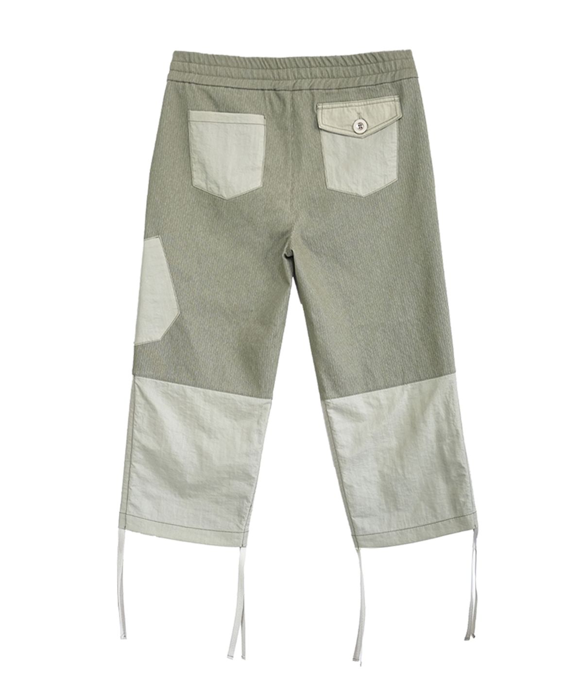 솜속(SOMSOC) DAZE MIXED DENIM CAPRI PANTS_KHAKI