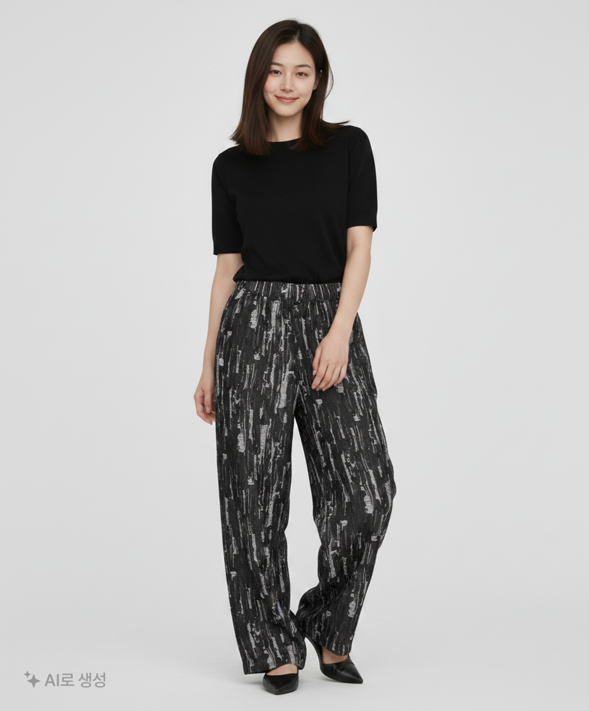 브라운브레스(BROWNBREATH) TAG DAMAGE BANDING PANTS - BLACK M