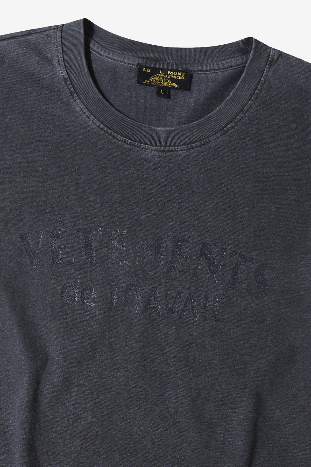 르몽생미셸(LE MONT ST MICHEL) Vintage Washed Unisex T-shirts_Black