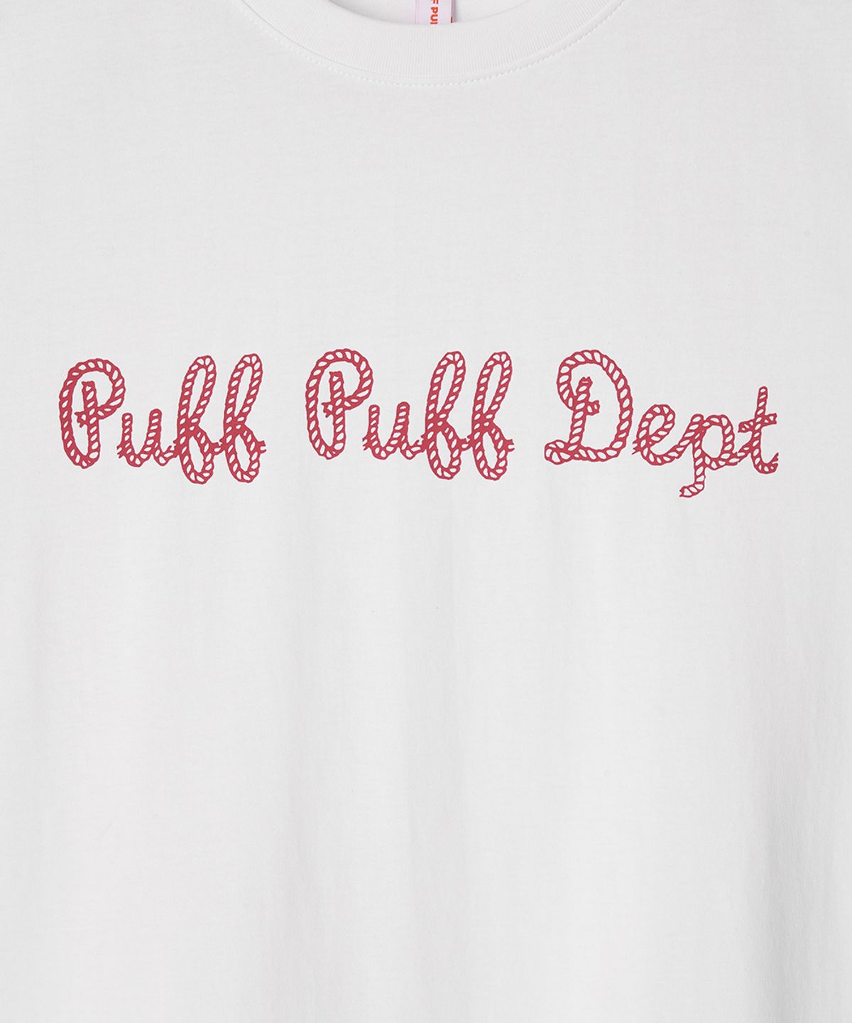 퍼프퍼프뎁트(PUFF PUFF DEPT) Signature Rope COOLING T-shirt WHITE