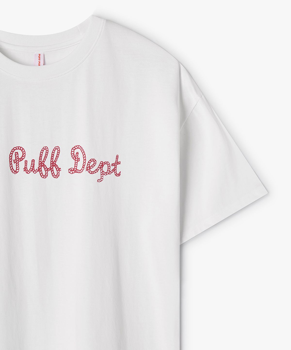 퍼프퍼프뎁트(PUFF PUFF DEPT) Signature Rope COOLING T-shirt WHITE