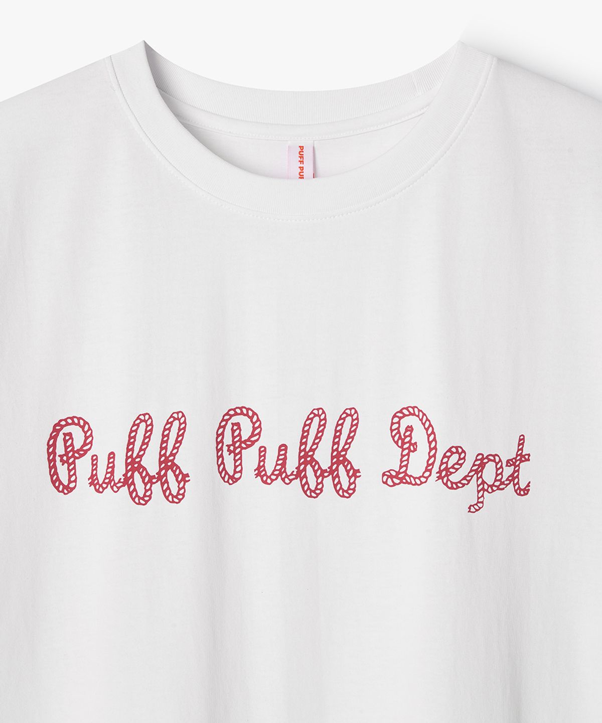 퍼프퍼프뎁트(PUFF PUFF DEPT) Signature Rope COOLING T-shirt WHITE