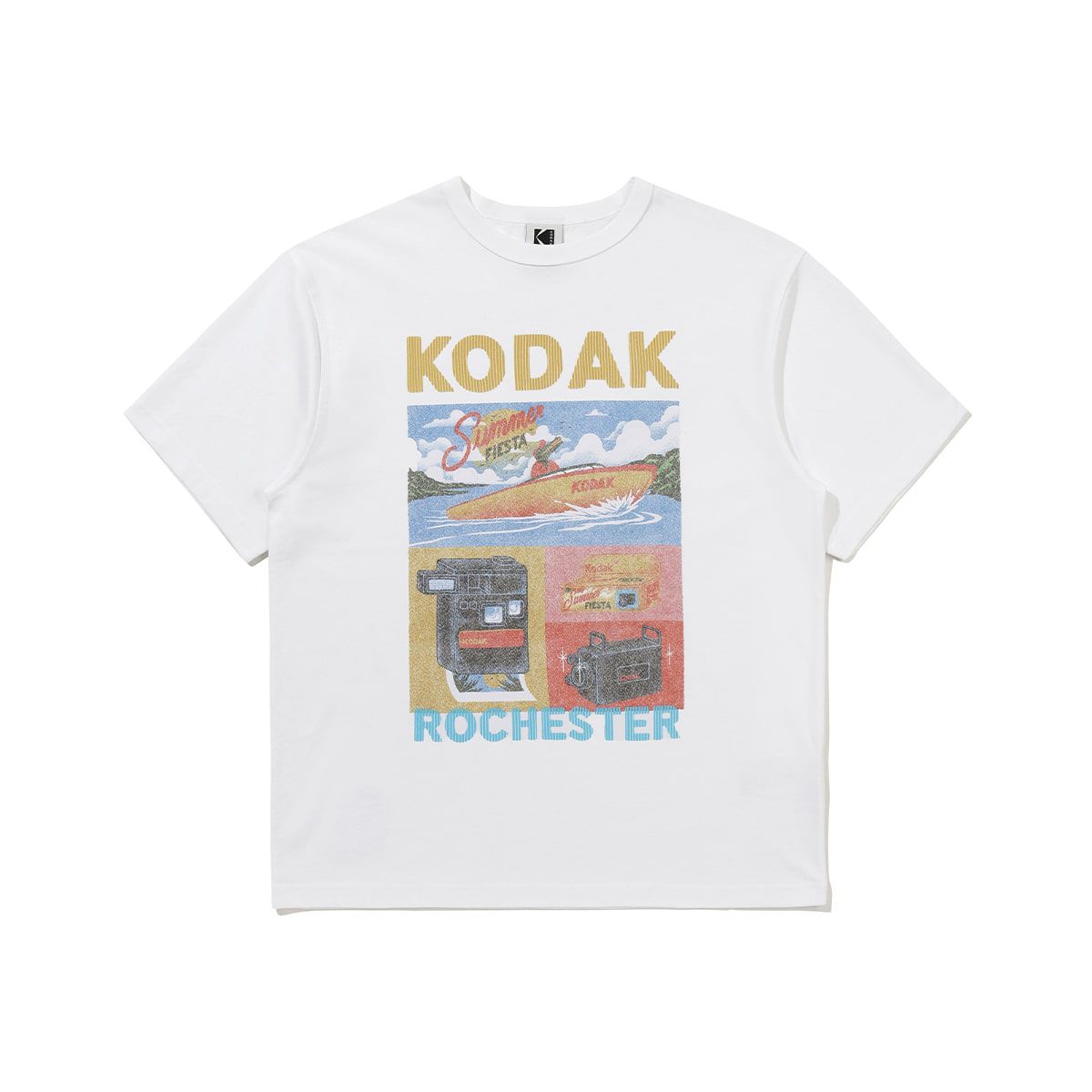 코닥(KODAK) [알란베리리스] 세이코닥 핫썸머 코튼 반팔티셔츠 WHITE
