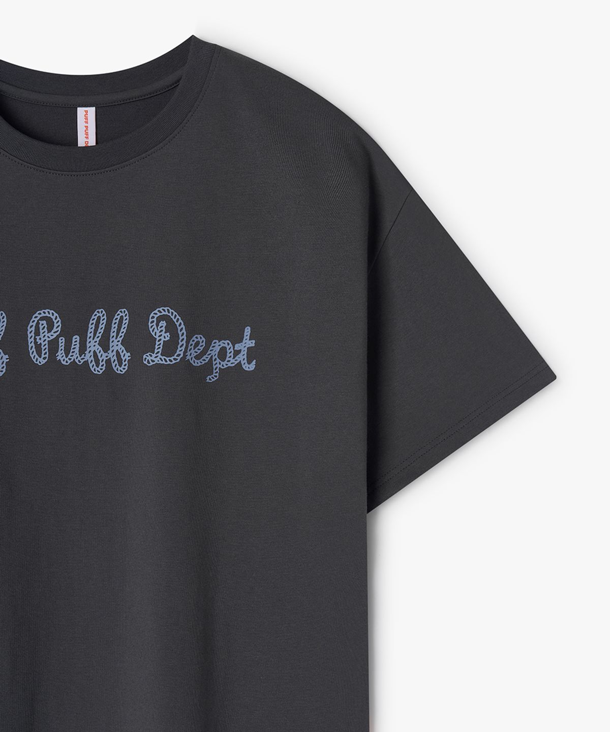 퍼프퍼프뎁트(PUFF PUFF DEPT) Signature Rope COOLING T-shirt CHARCOAL