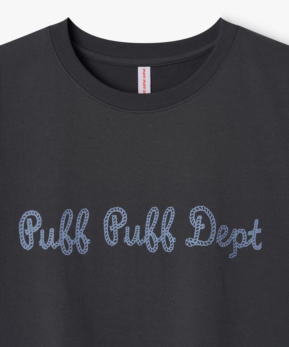 퍼프퍼프뎁트(PUFF PUFF DEPT) Signature Rope COOLING T-shirt CHARCOAL