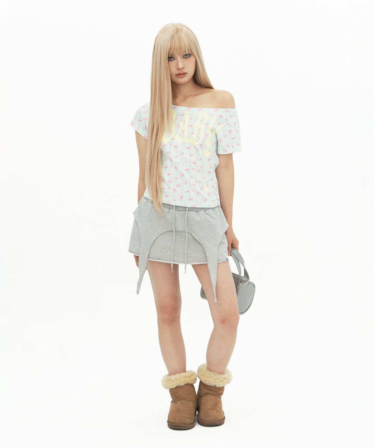 셋업이엑스이(SETUP-EXE) GARTER BABY SHORT PANTS / MELANGE