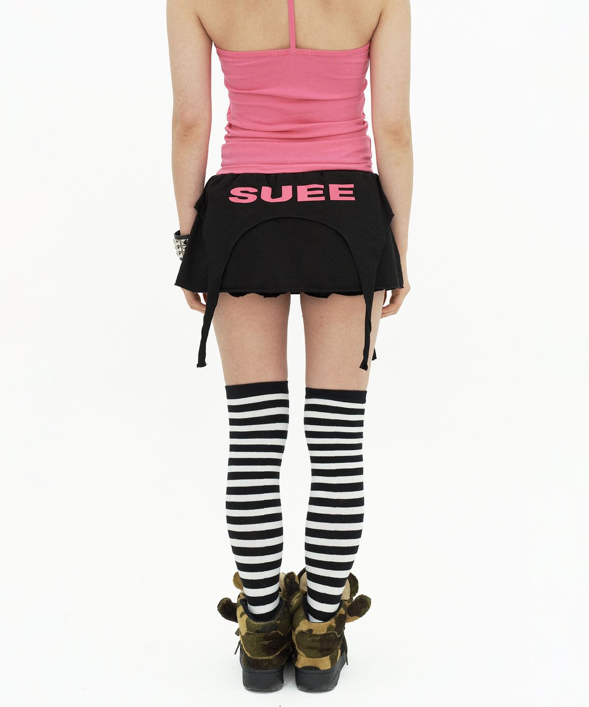 셋업이엑스이(SETUP-EXE) GARTER BABY SHORT PANTS / BLACK