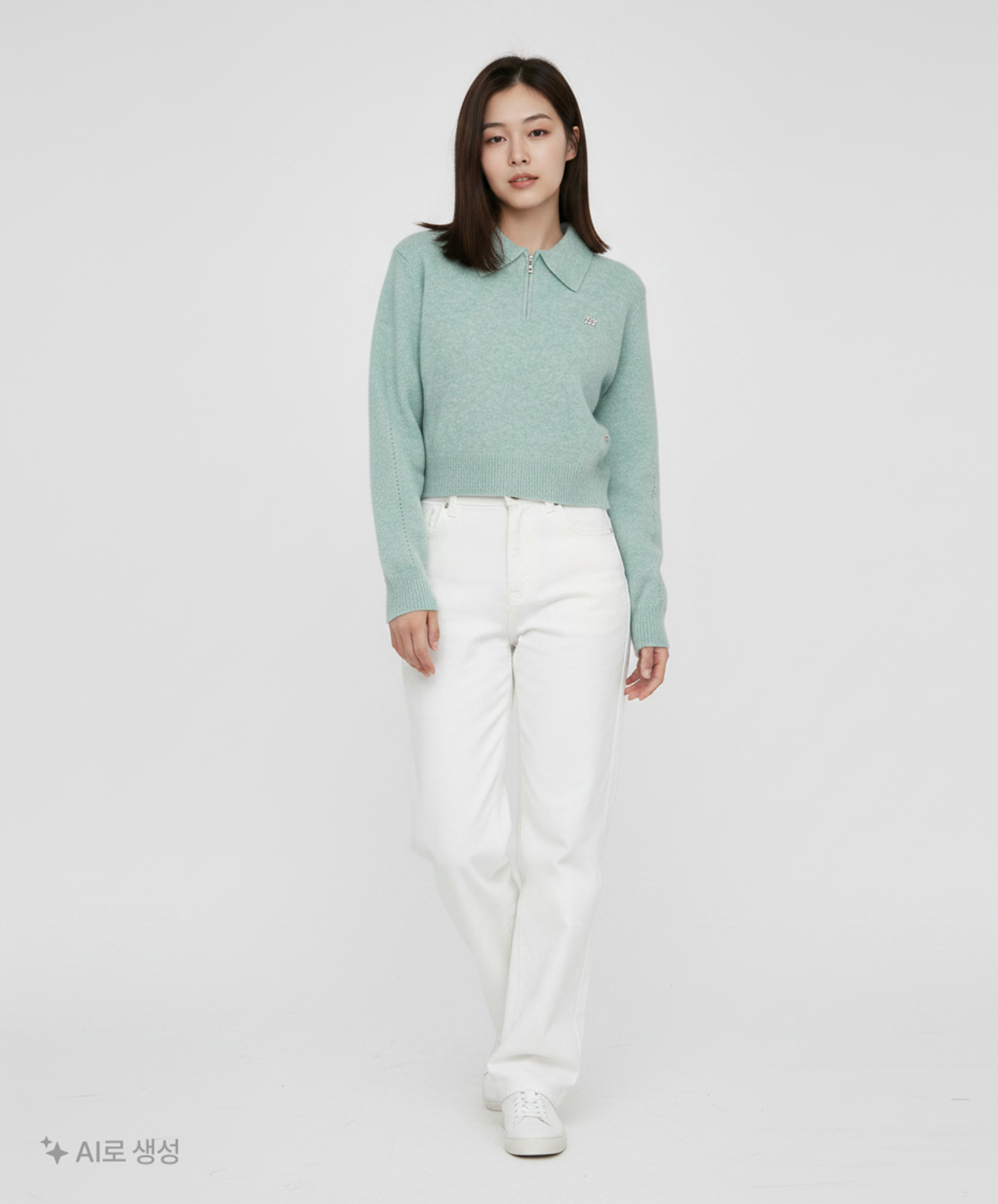 키뮤어(KIIMUIR) (우먼) 소프트 카라 하프 집업 니트_5 COLOR F