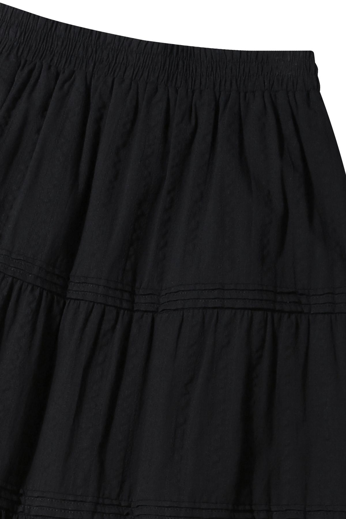 르몽생미셸(LE MONT ST MICHEL) Cotton Tiered Skirt_Black