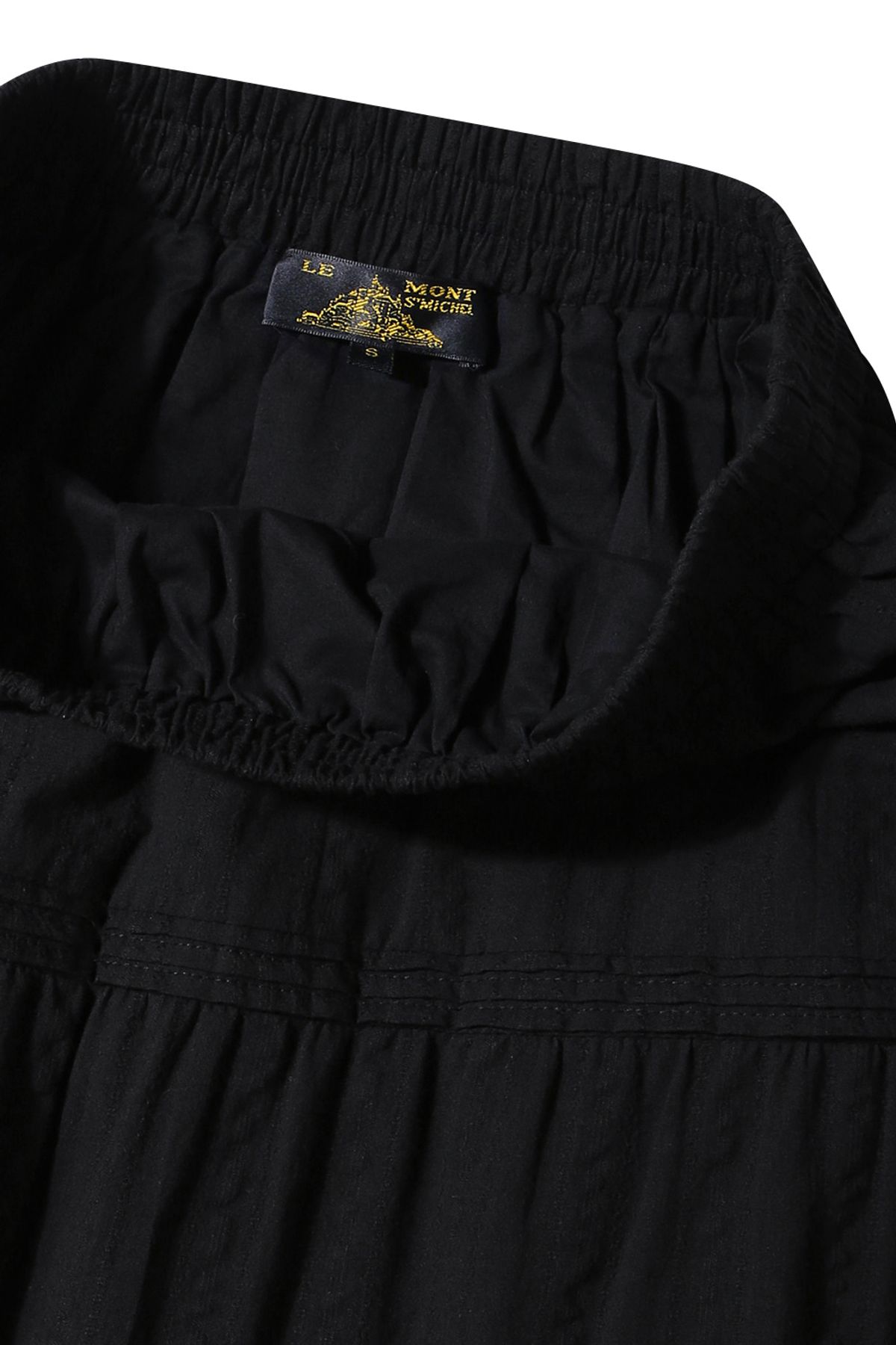 르몽생미셸(LE MONT ST MICHEL) Cotton Tiered Skirt_Black