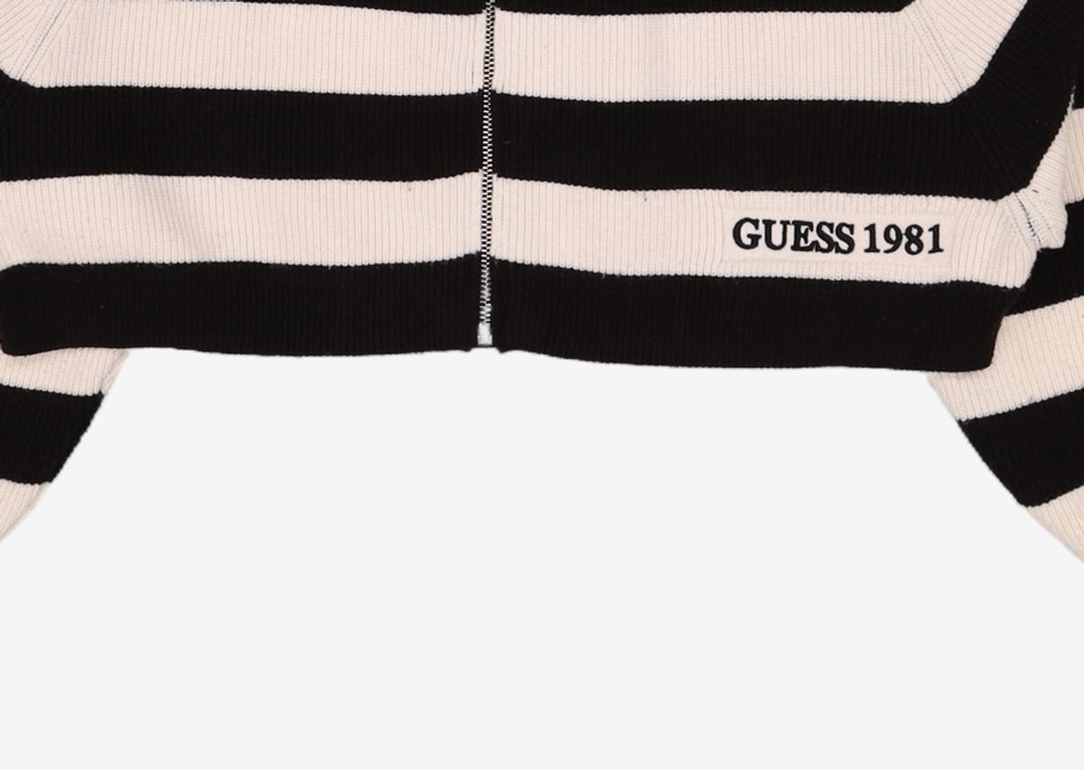 게스(GUESS) 라글란 크랍 스웨터 집업 XS