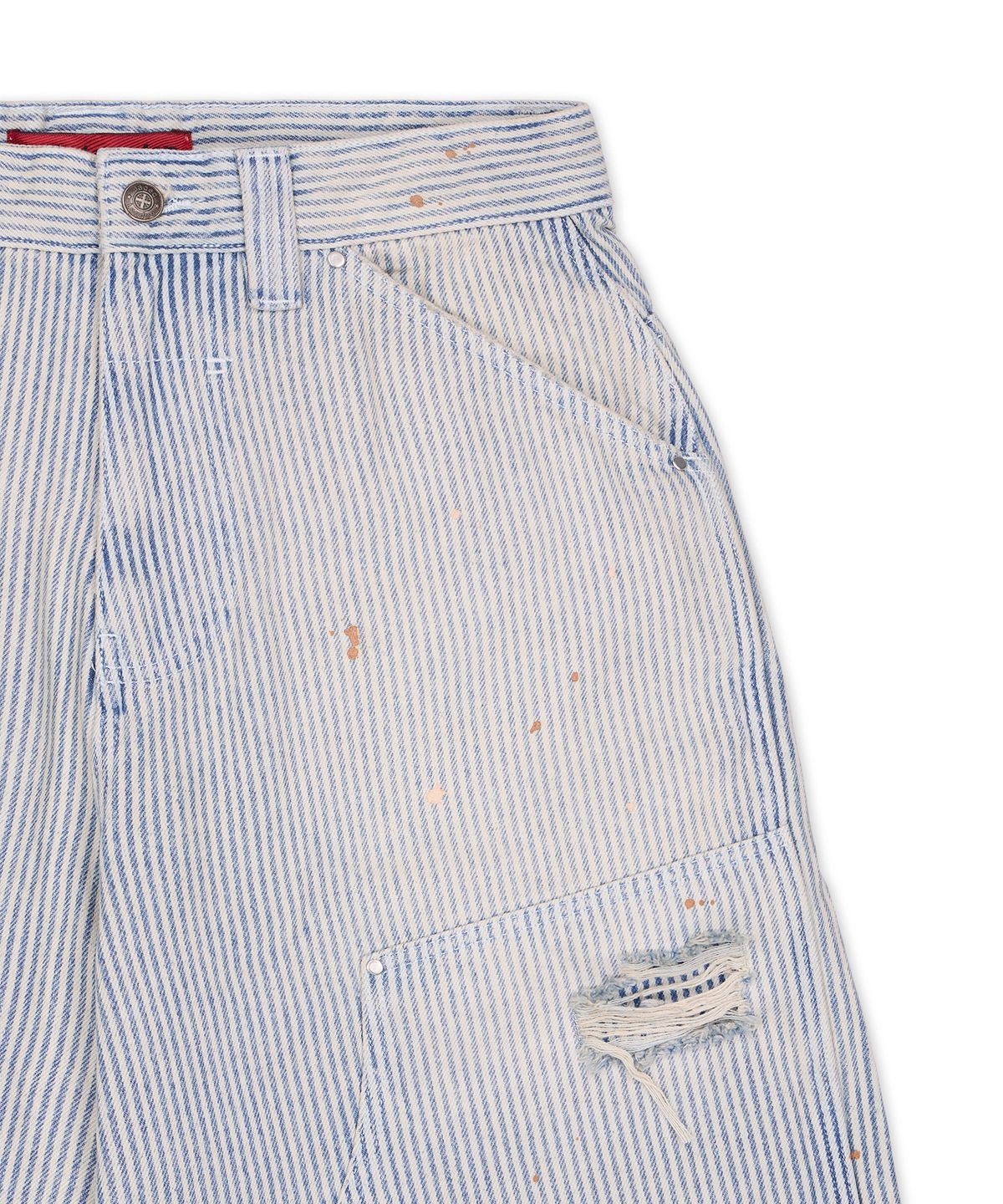 제이디드 런던(JADED LONDON) 핀스트라이프 카펜터 쇼츠 (PINSTRIPE CARPENTER JORTS)