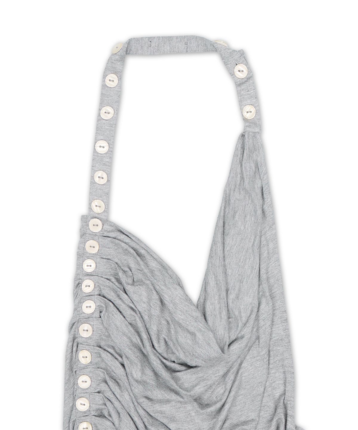 제이디드 런던(JADED LONDON) 백리스 플리츠 버튼 탑 (Backless Pleated Button Top)