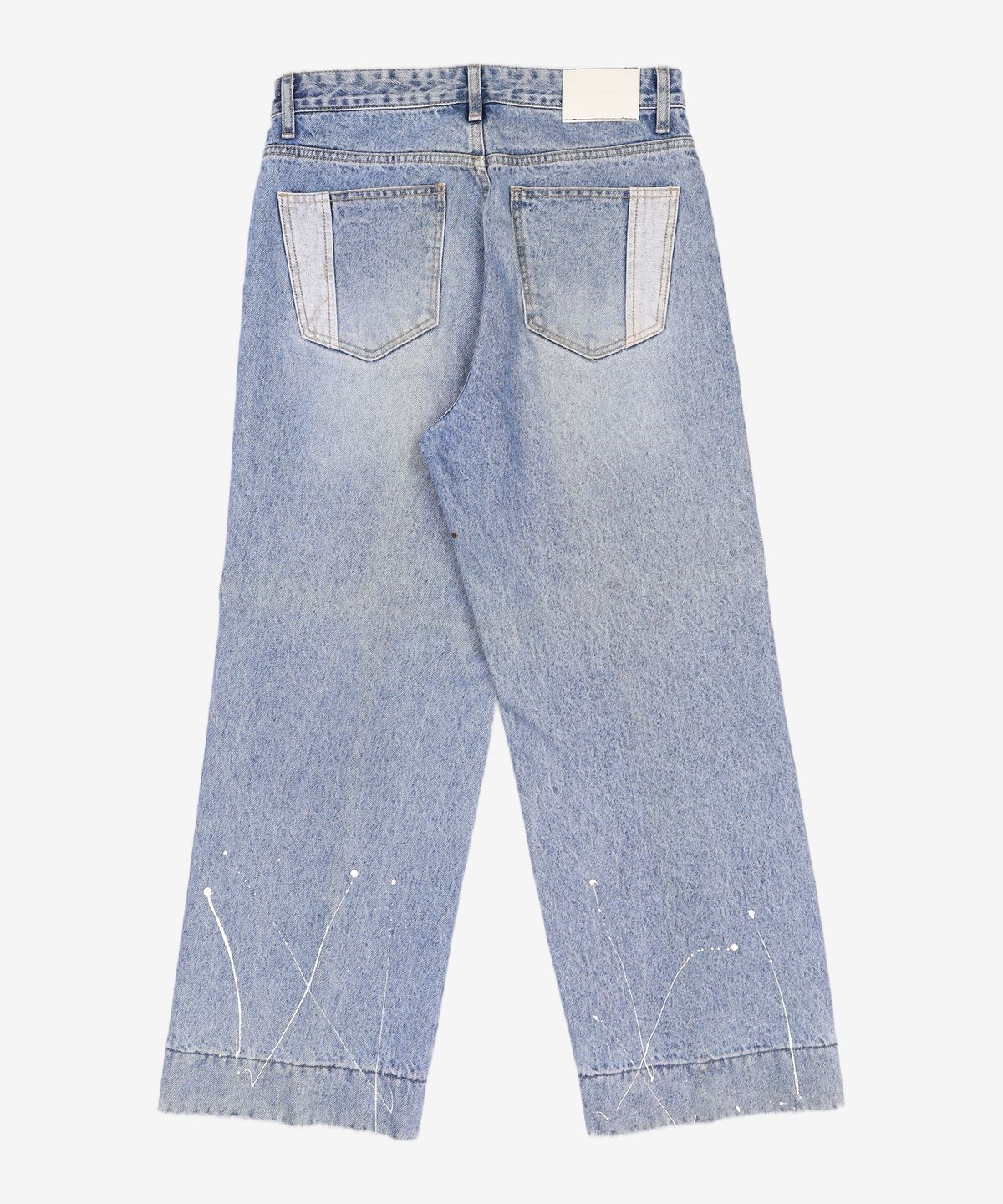 메종미네드(MAISON MINED) PAINTING CROPPED WIDE DENIM BLUE 46