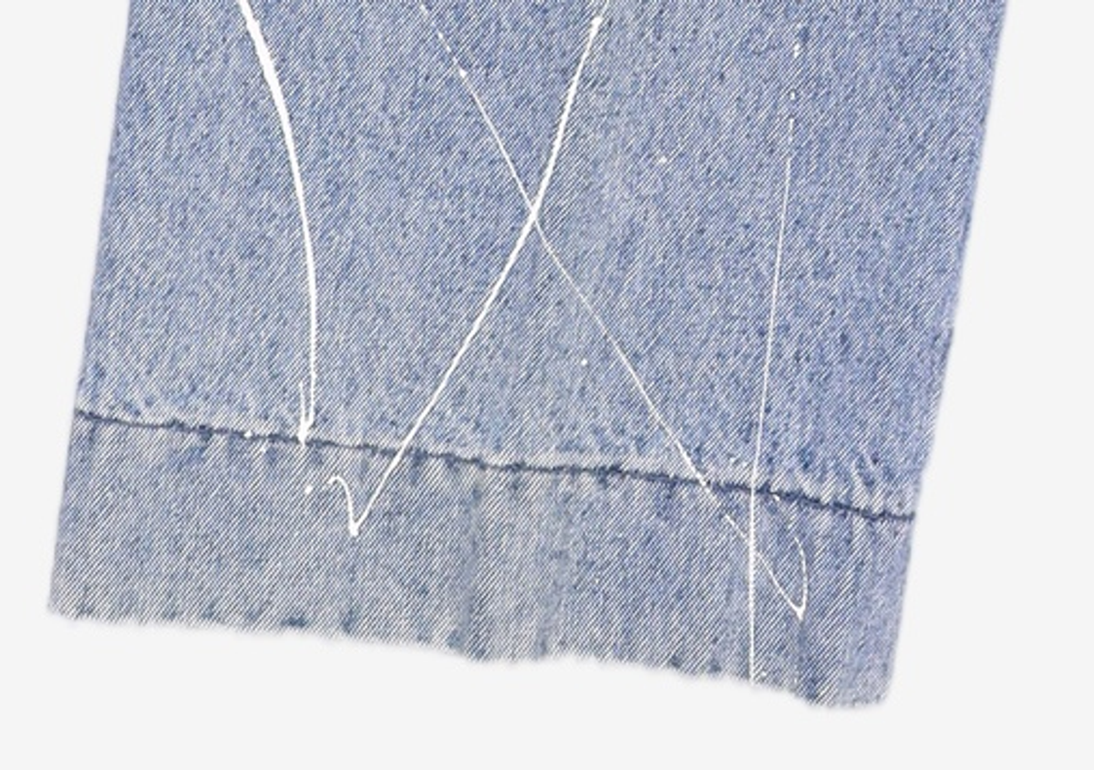 메종미네드(MAISON MINED) PAINTING CROPPED WIDE DENIM BLUE 46