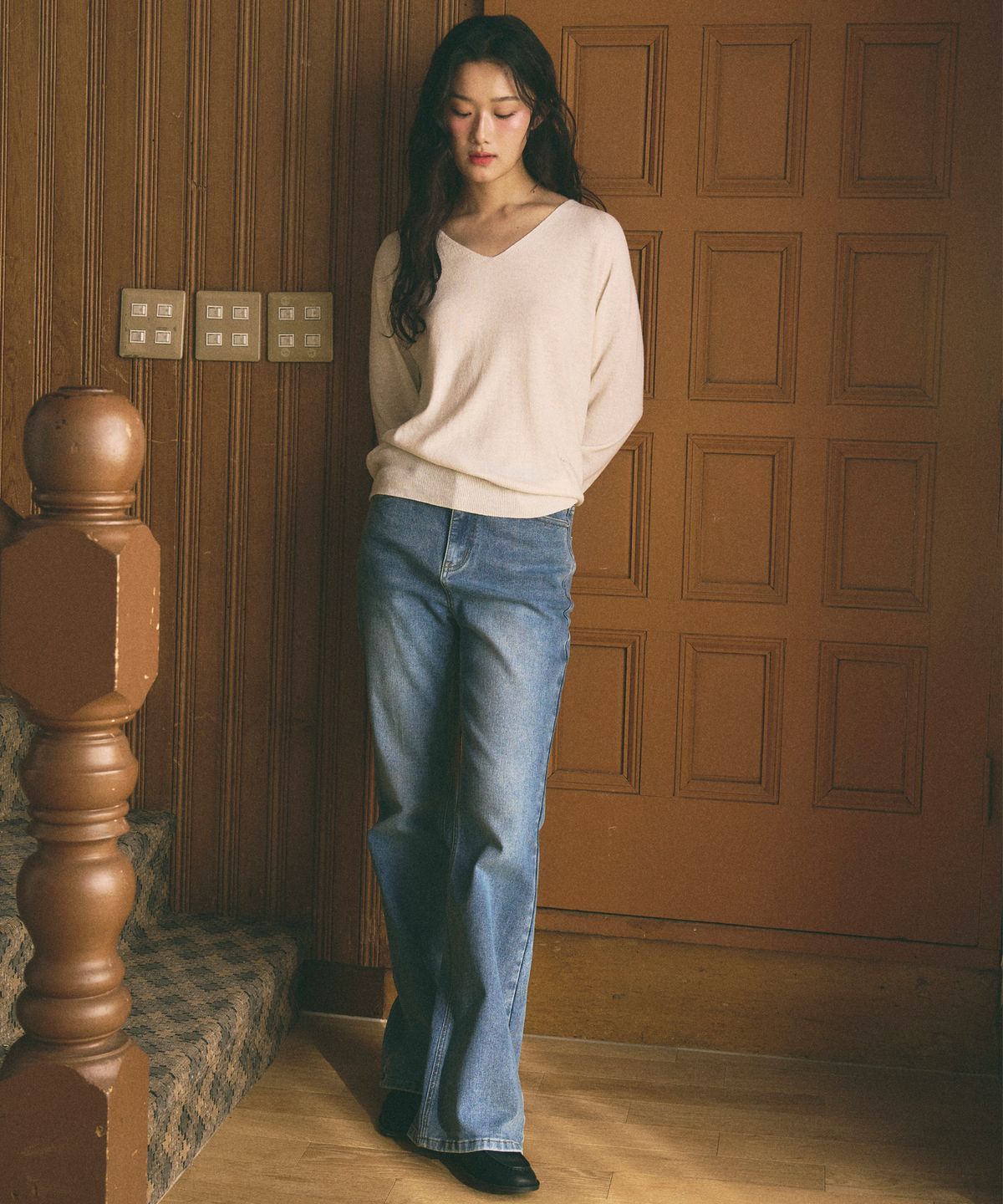 오브유이(AUBE UE) 이지 레귤러 세미 부츠컷