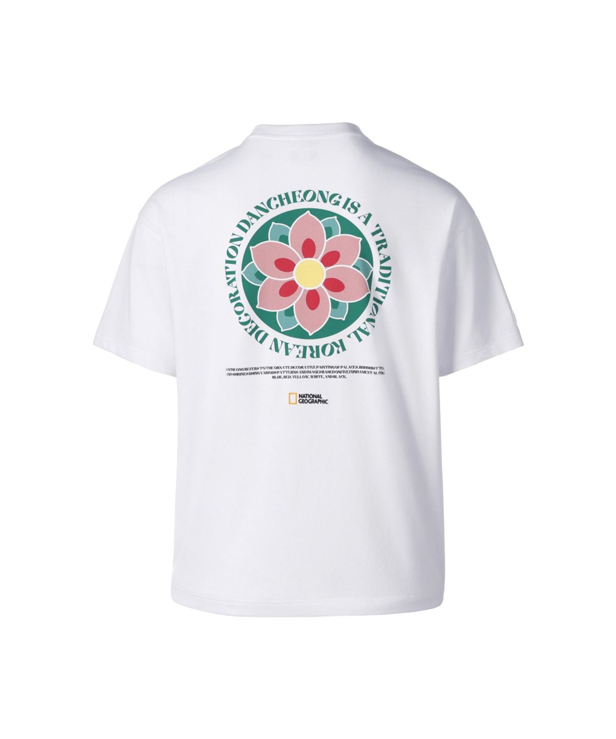 내셔널지오그래픽(NATIONALGEOGRAPHIC) [K-HERITAGE] 단청 세미오버핏 그래픽 티셔츠 WHITE N262UTS638