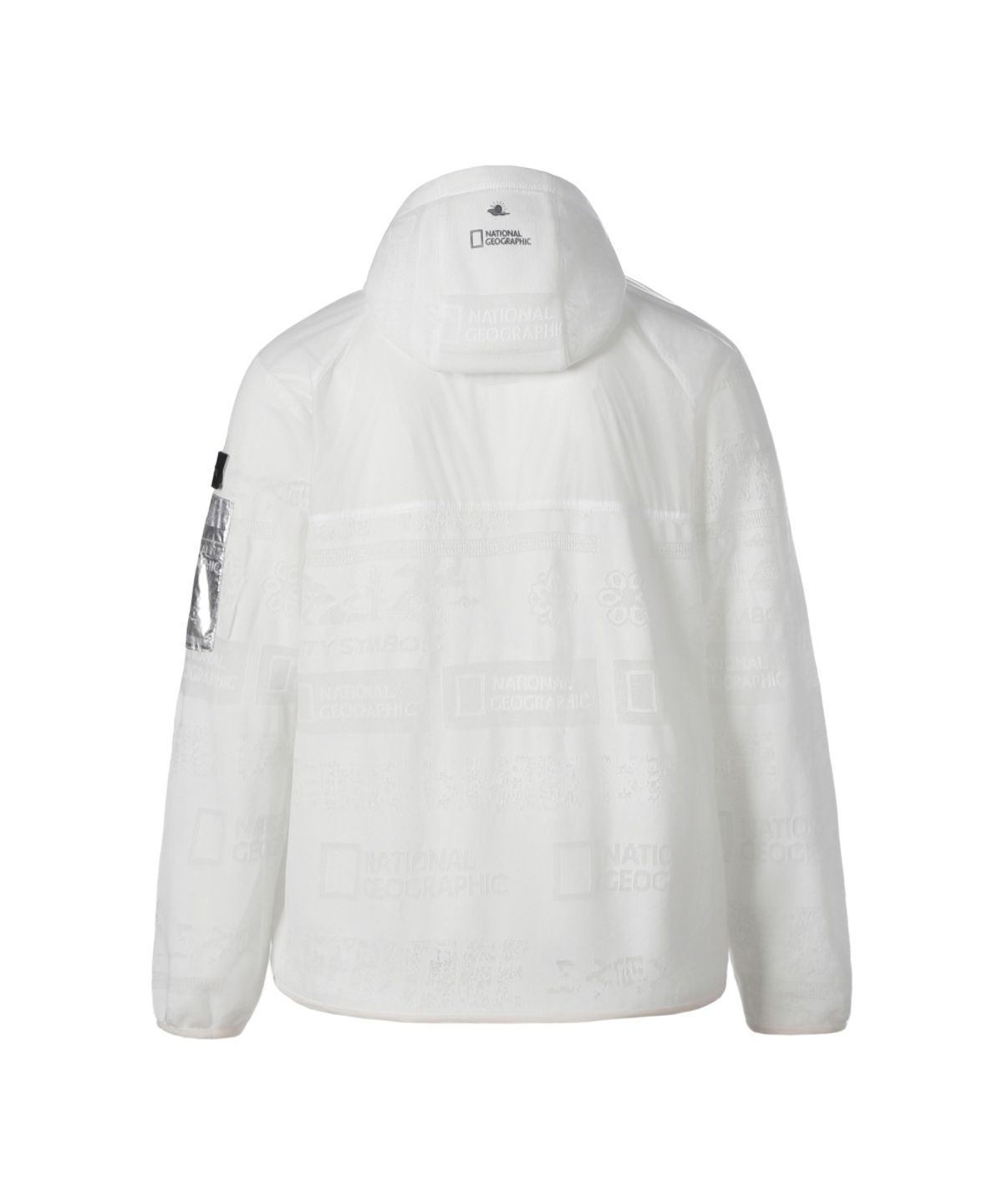 내셔널지오그래픽(NATIONALGEOGRAPHIC) [K-HERITAGE] 메탈릭 봄버 아노락 자켓  WHITE N262UJP632