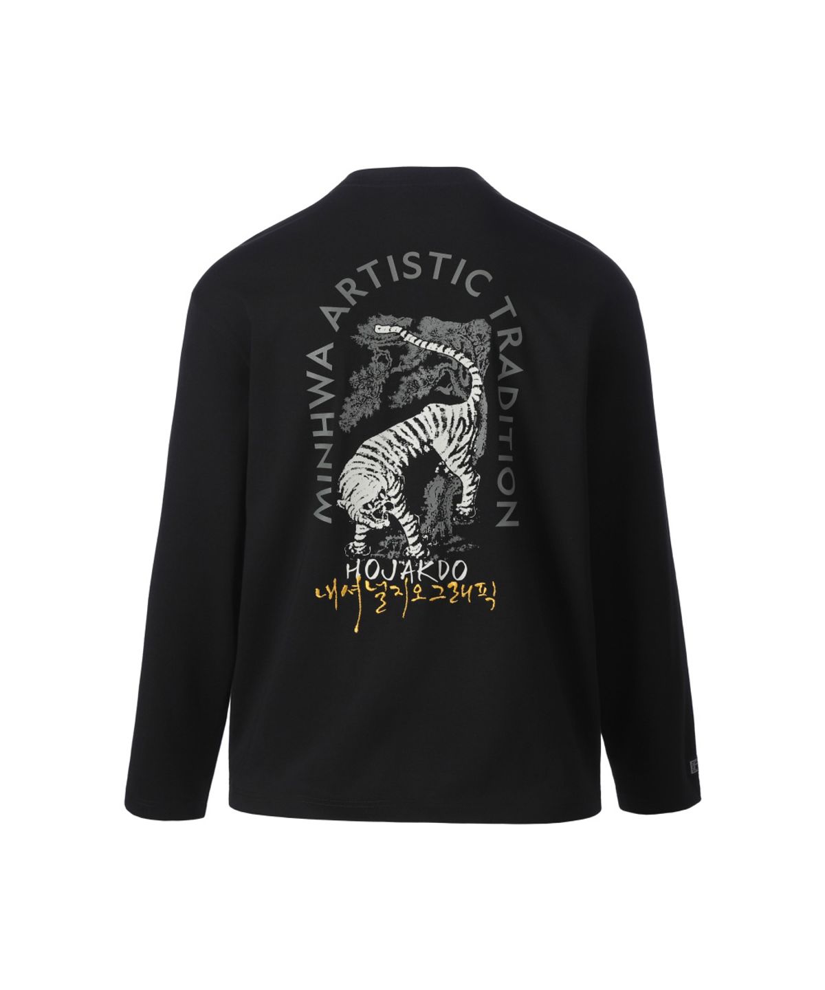 내셔널지오그래픽(NATIONALGEOGRAPHIC) [K-HERITAGE] 호작도 긴팔 티셔츠 BLACK N262UTS639