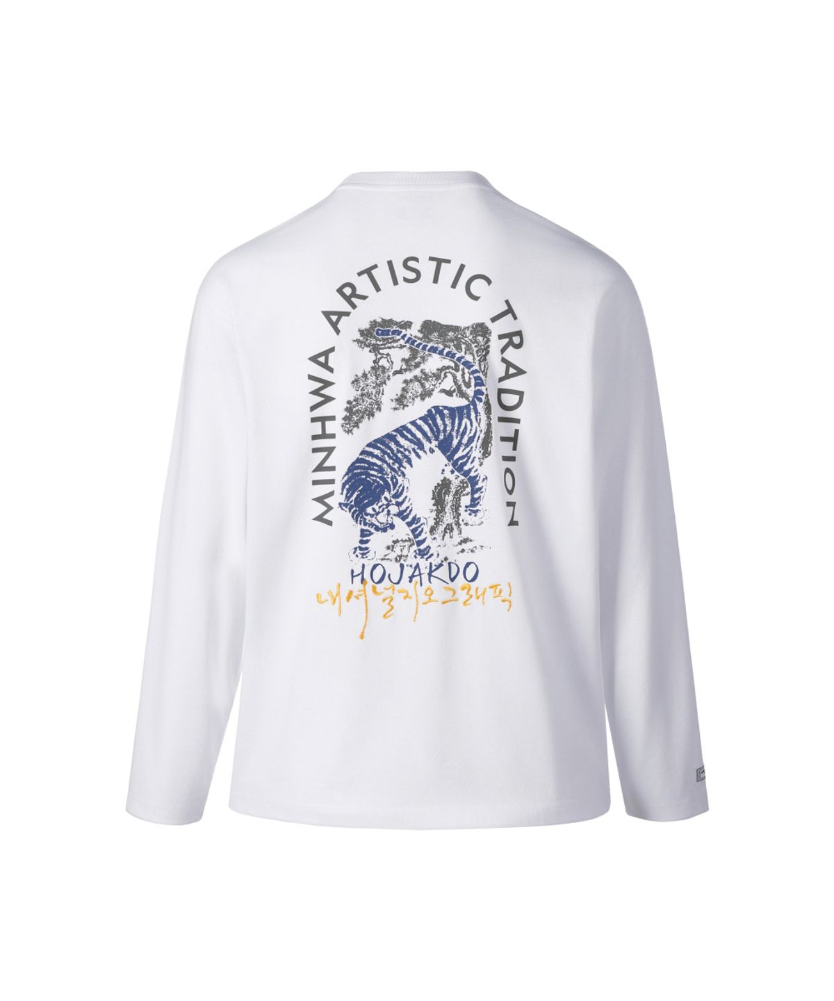 내셔널지오그래픽(NATIONALGEOGRAPHIC) [K-HERITAGE] 호작도 긴팔 티셔츠 WHITE N262UTS639