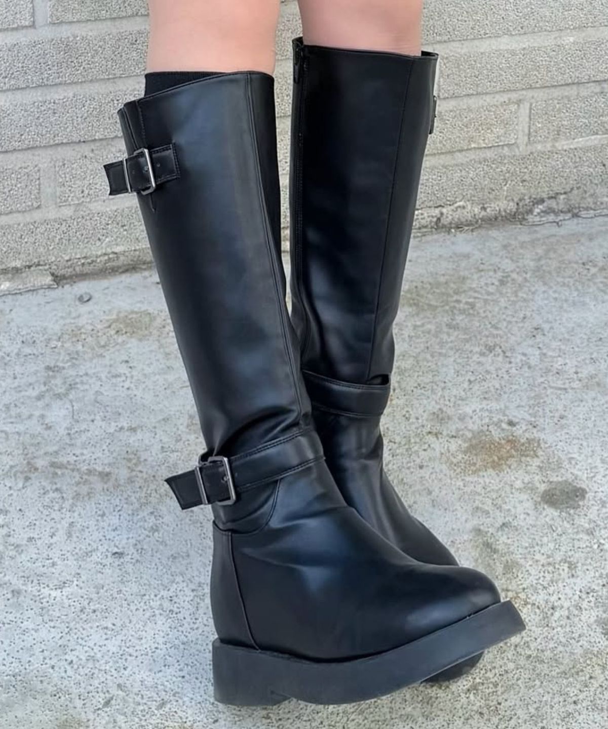 디퍼슈(DIFFERSHOE) 로에른 롱부츠 7.5CM [블랙]
