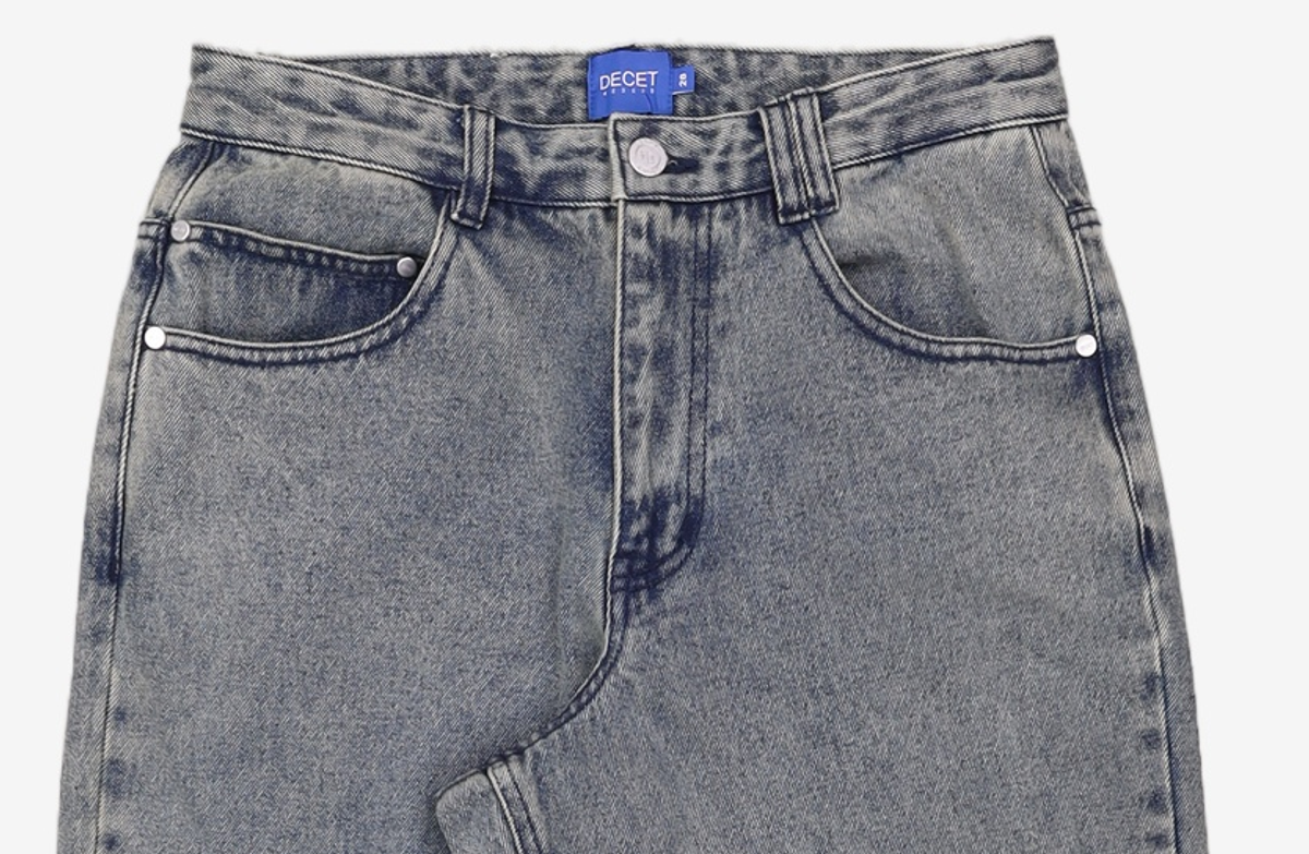 데케트(DECET) Mid Rise Wide Jeans DCPT027BlueSide 28
