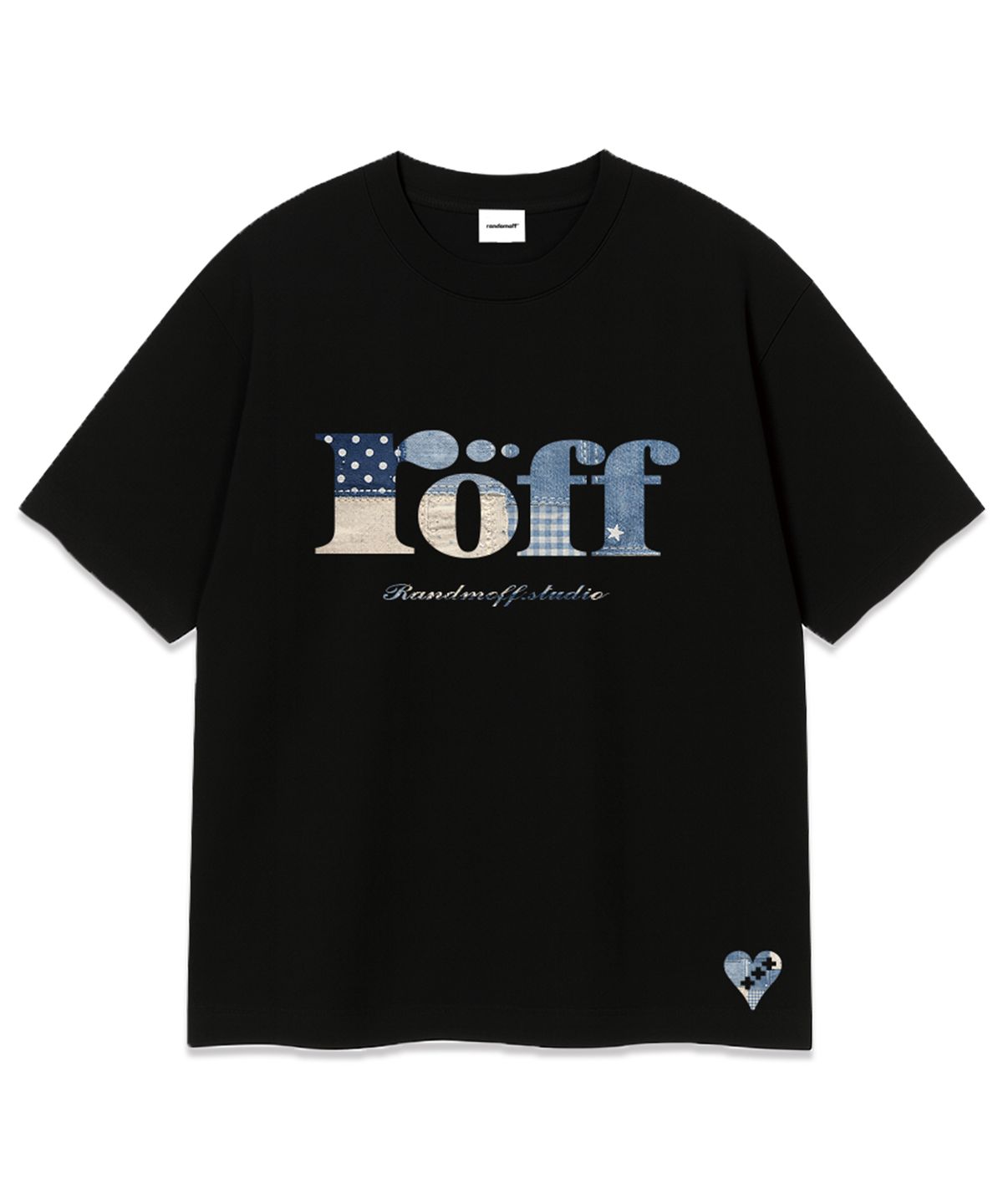 랜덤오프(RANDOMOFF) RÖFF TYPE PLAY BLUE PATCH T-SHIRT (3color)
