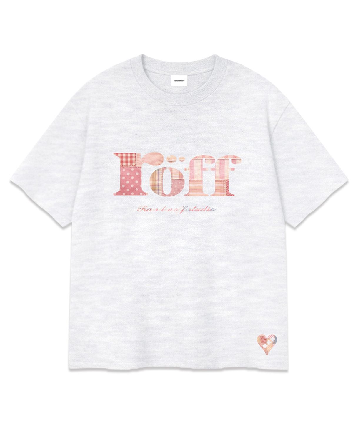 랜덤오프(RANDOMOFF) RÖFF TYPE PLAY PINK PATCH T-SHIRT (3color)