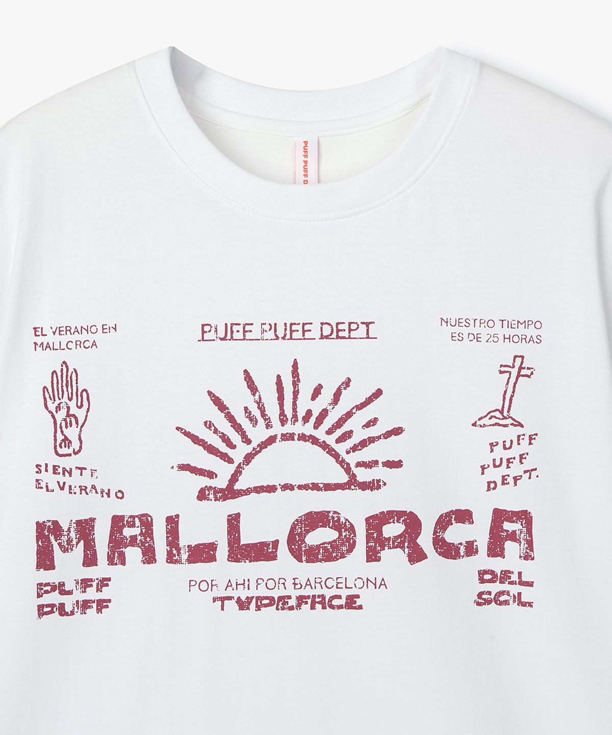 퍼프퍼프뎁트(PUFF PUFF DEPT) MALLORCA COOLING T-shirt WHITE
