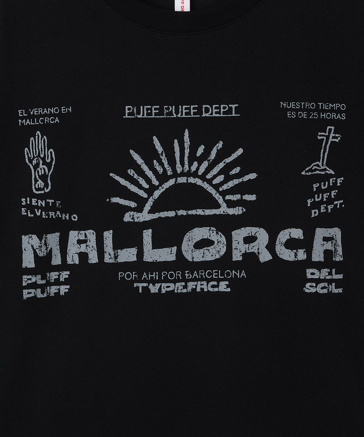퍼프퍼프뎁트(PUFF PUFF DEPT) MALLORCA COOLING T-shirt BLACK