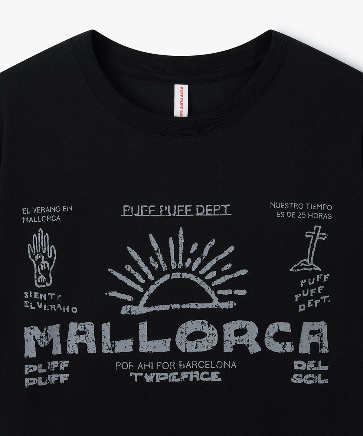퍼프퍼프뎁트(PUFF PUFF DEPT) MALLORCA COOLING T-shirt BLACK