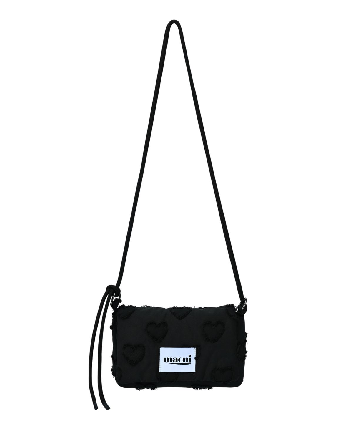 마크니(MACNI) HEART STRING CROSS BAG BLACK