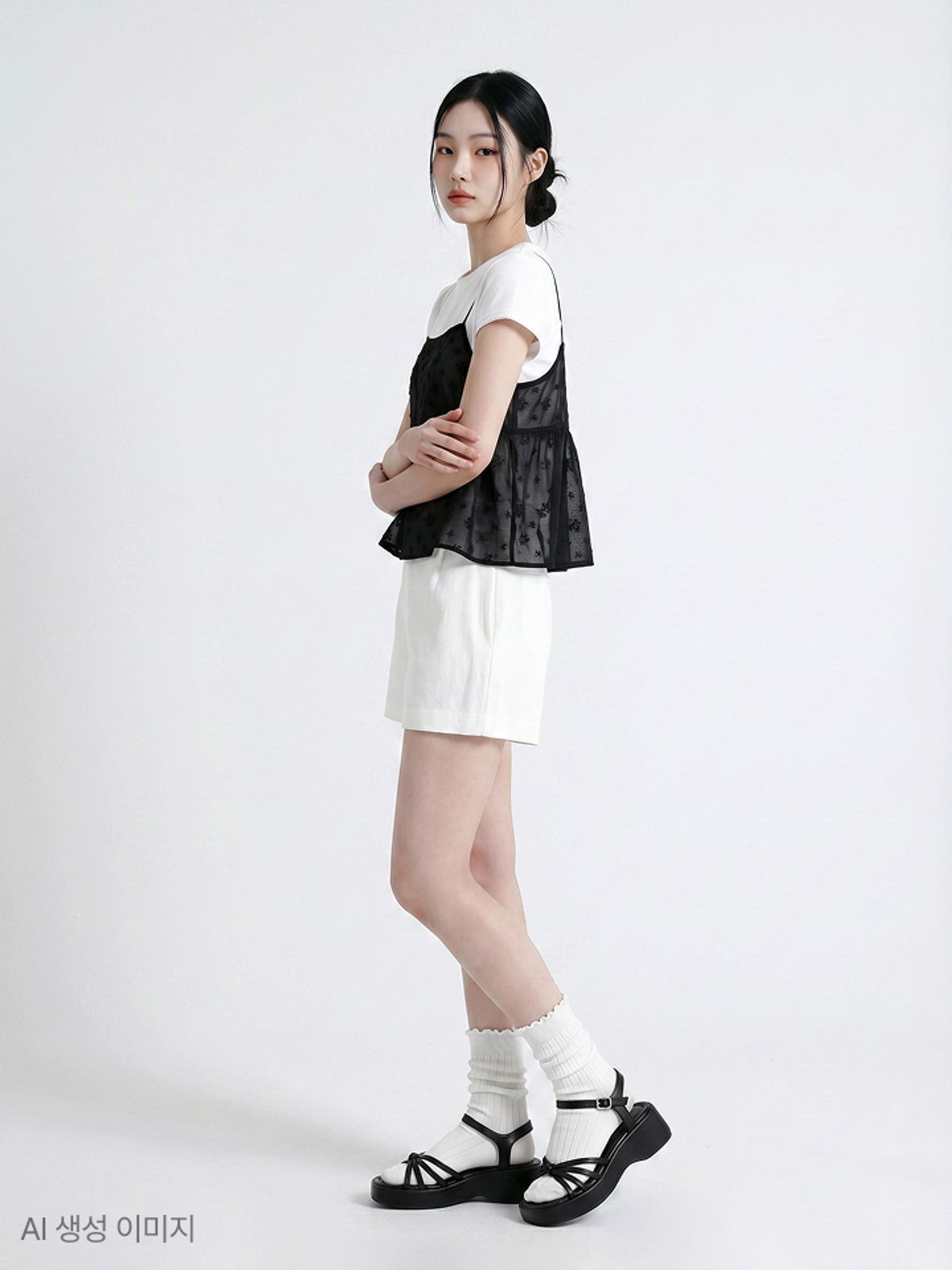 슈펜(SHOOPEN) 플랫폼 스트래피 샌들 (5.5cm) HPWWNGS512