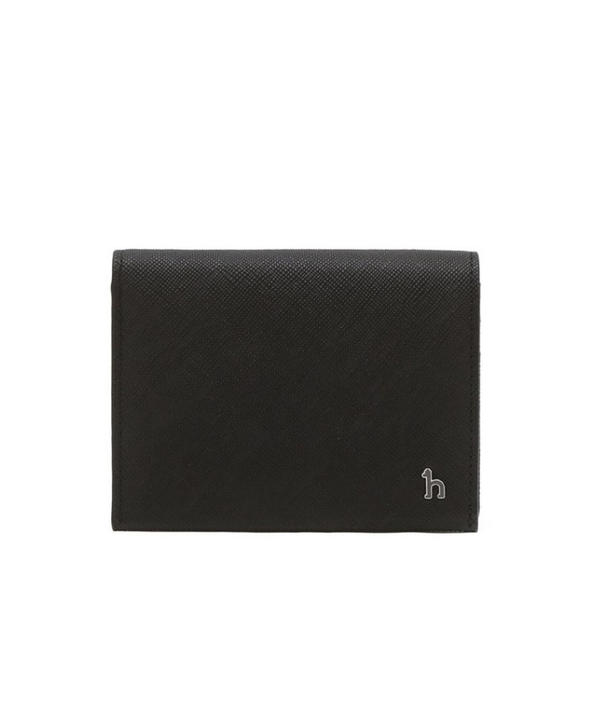 헤지스 맨 액세서리(HAZZYS MEN ACC) 블랙 배색포인트 소가죽 명함지갑 HJHO6F610BK