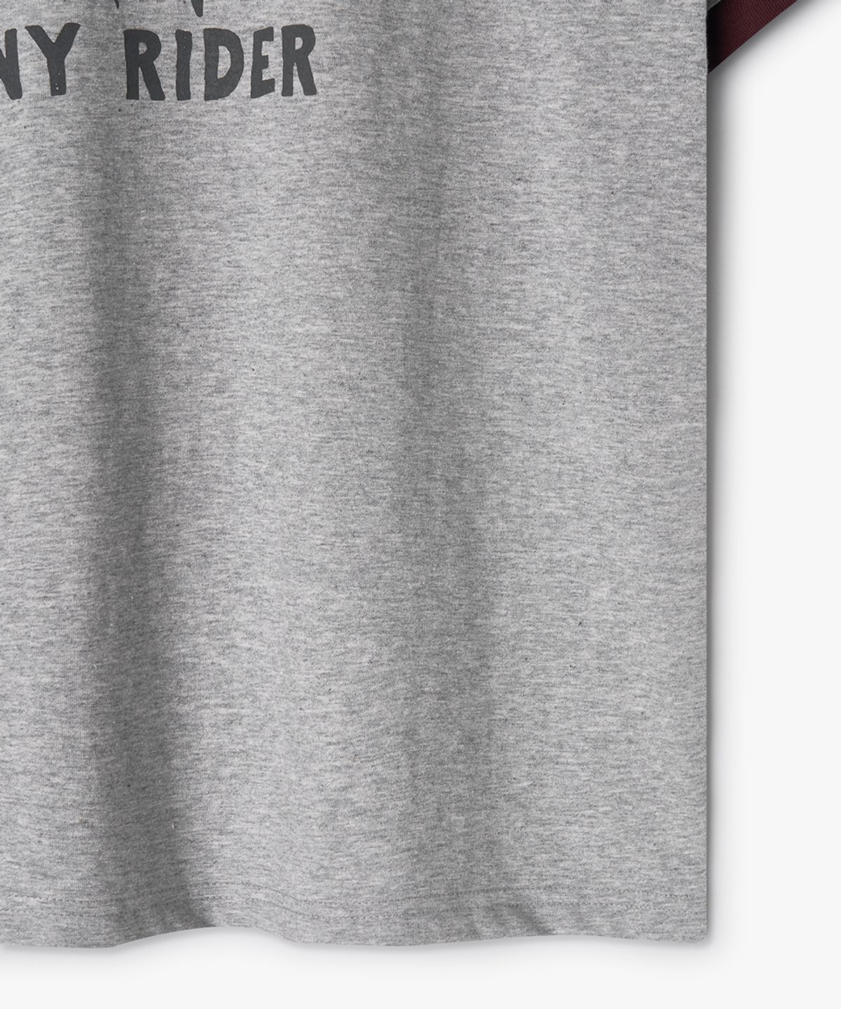 퍼프퍼프뎁트(PUFF PUFF DEPT) FUNNY RIDER Ringer T-shirt GREY