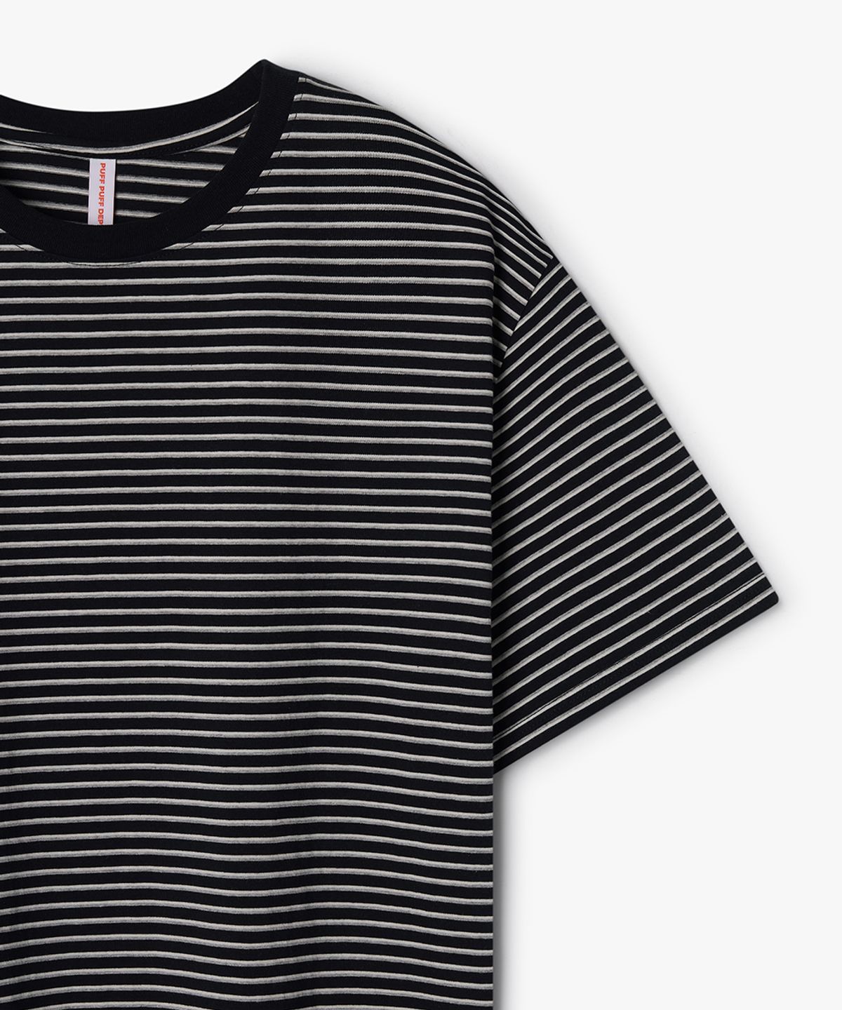 퍼프퍼프뎁트(PUFF PUFF DEPT) Classic Stripe Cotton T-shirt NAVY